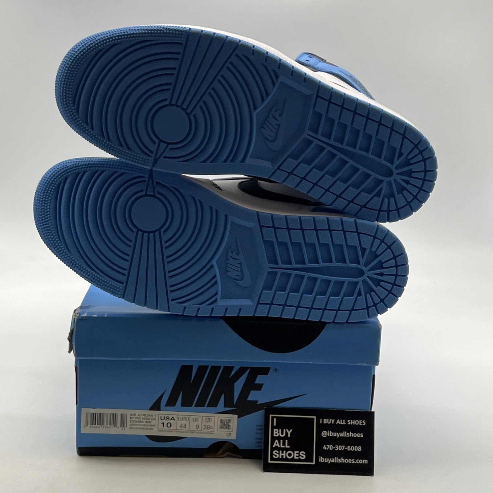 Size 10 - Air Jordan 1 Retro OG High UNC Toe (DZ5485-400)