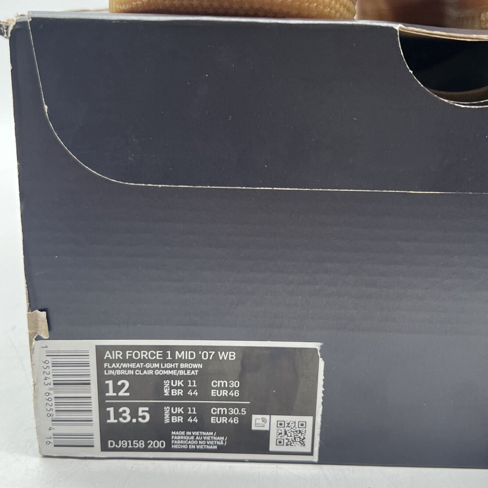 Size 12 - Nike Air Force 1 '07 Mid Flax Wheat Suede (DJ9158-200)