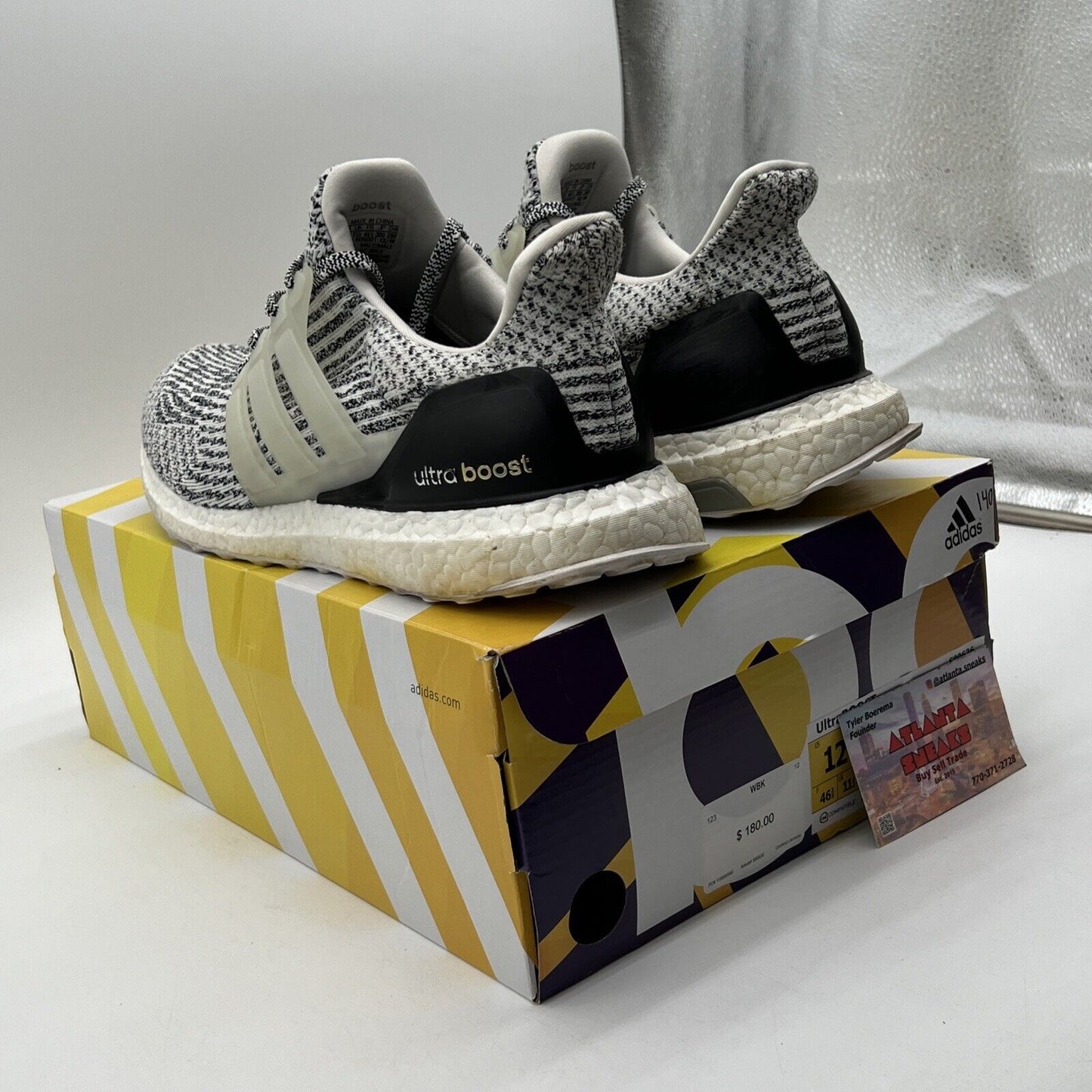 Size 12 - adidas UltraBoost 3.0 Oreo Black White (S80636)