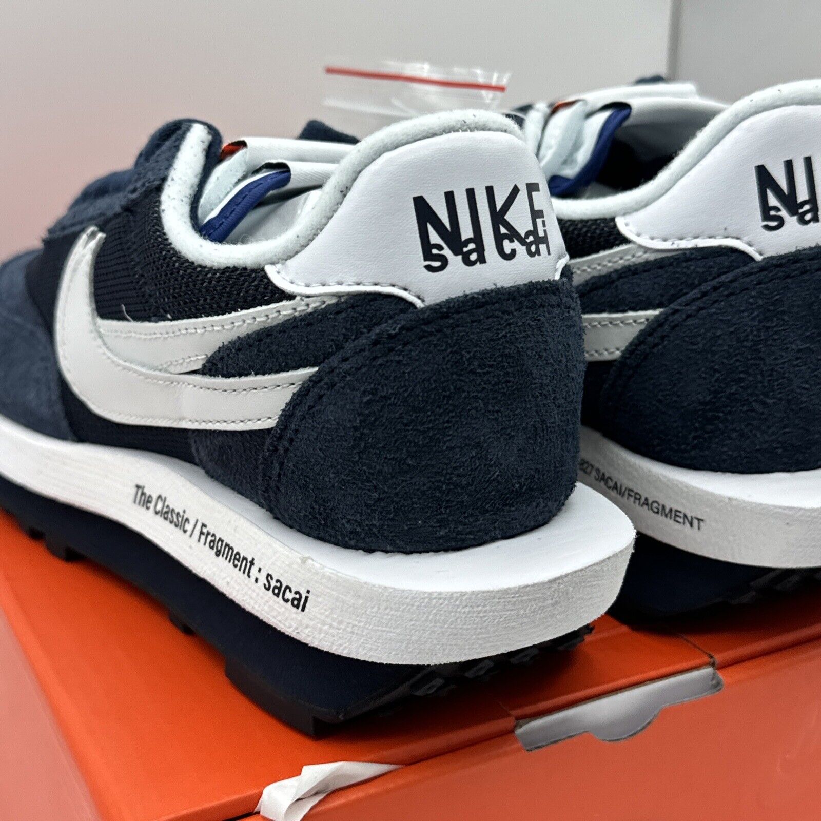 Size 5 - Nike LDV Waffle x Fragment Design x sacai Low Blackened Blue