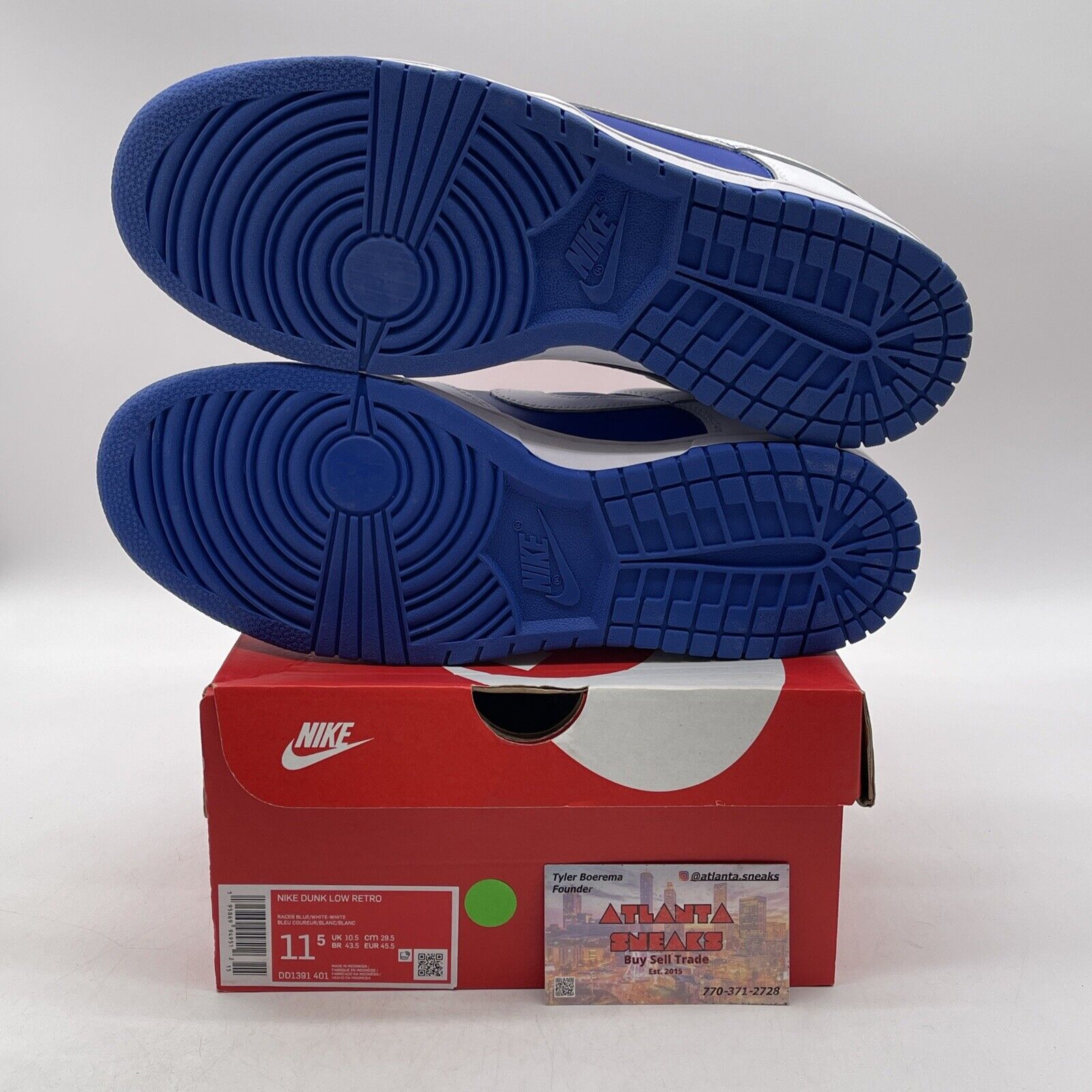 Size 11.5 - Nike Dunk Low Racer Blue white Leather (DD1391-401)