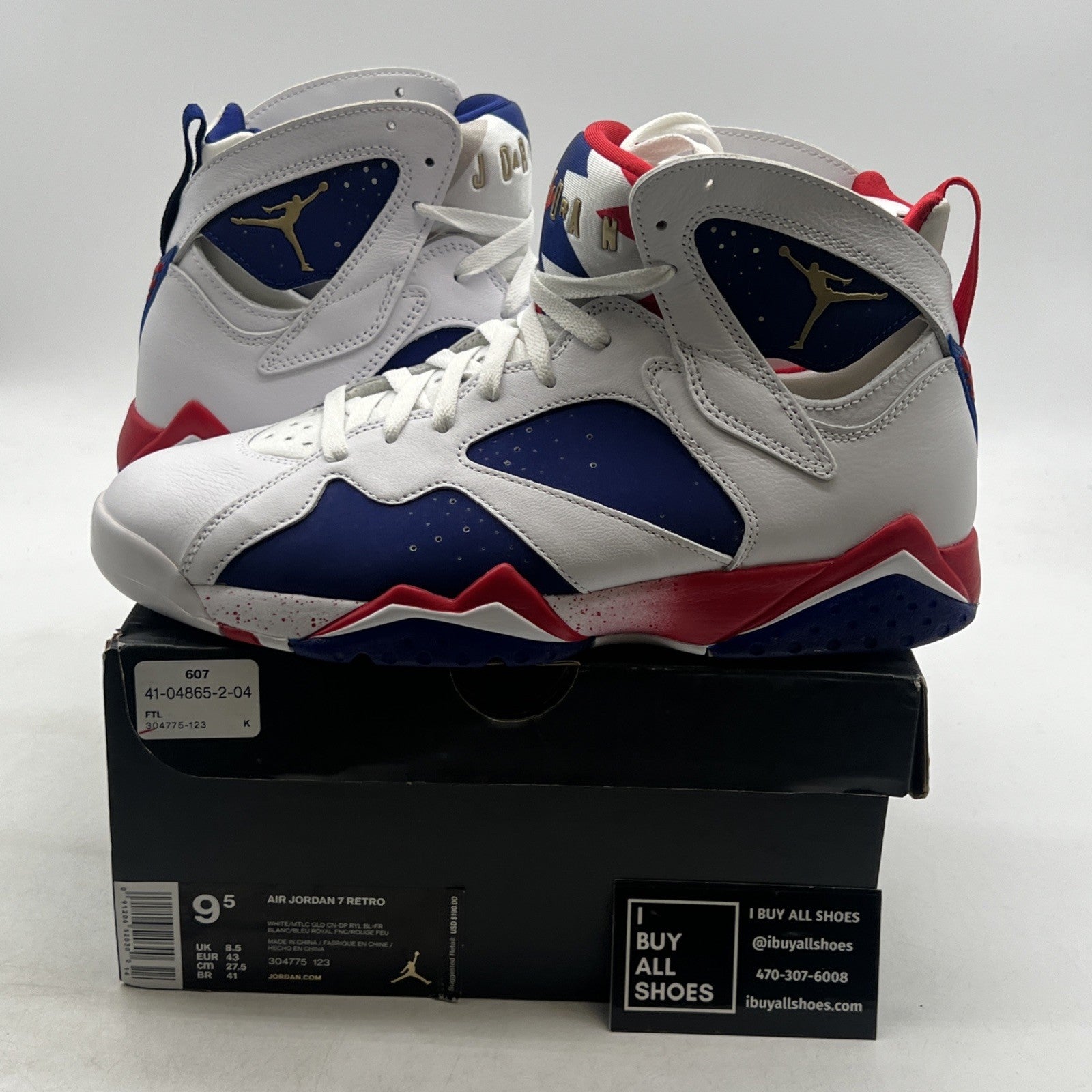 Size 9.5 - Air Jordan 7 Retro Tinker Alternate (304775-123)