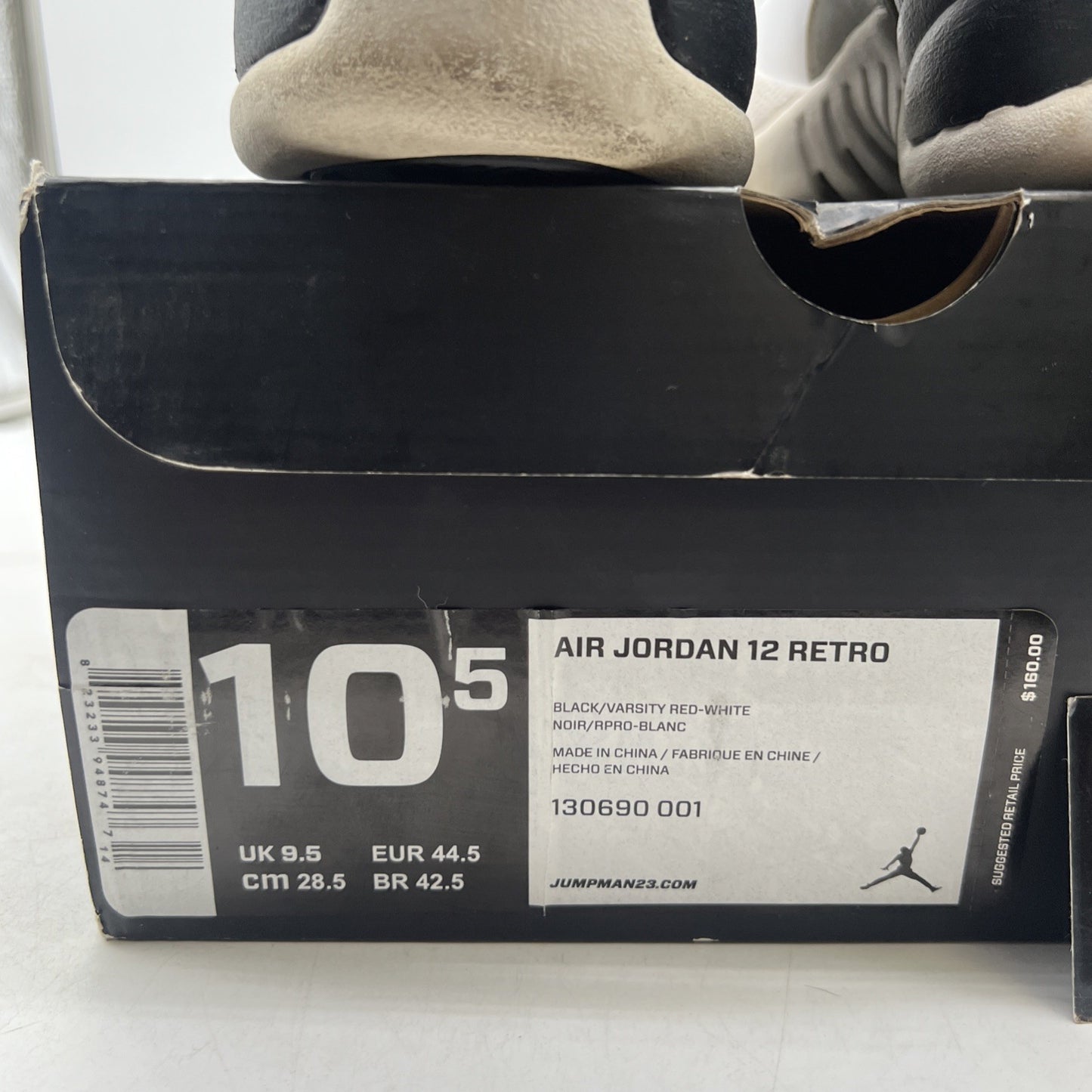 Size 10.5 - Air Jordan 12 Retro 2012 Playoff (130690-001)
