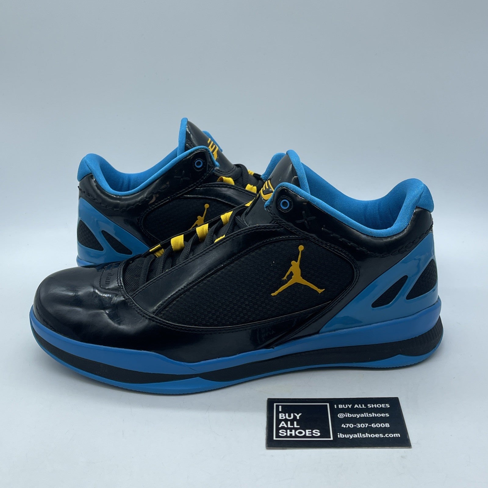 Size 12 - Jordan CP 2 Quick Black Orion Blue Black Blue (467821-015)