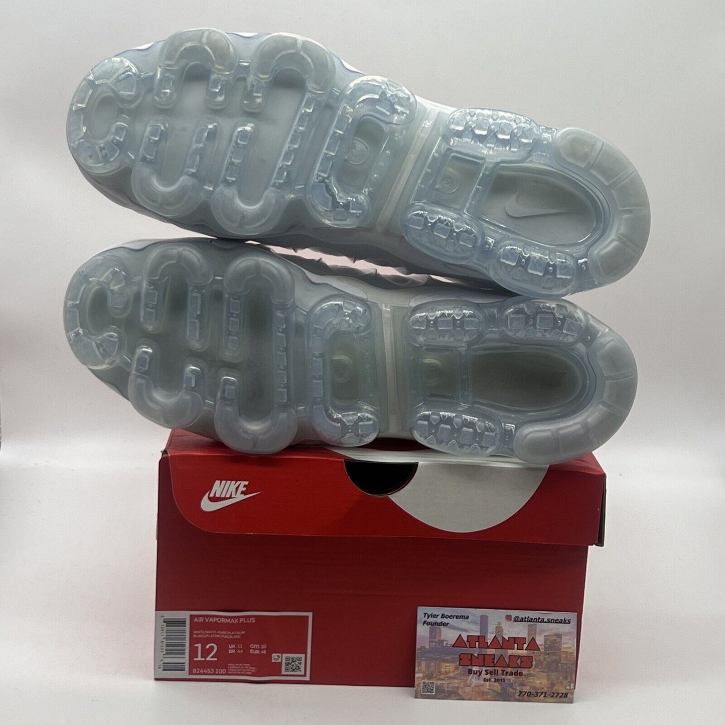 Size 12 - Nike Air VaporMax Plus White Brand New Icey Og All DS Platinum