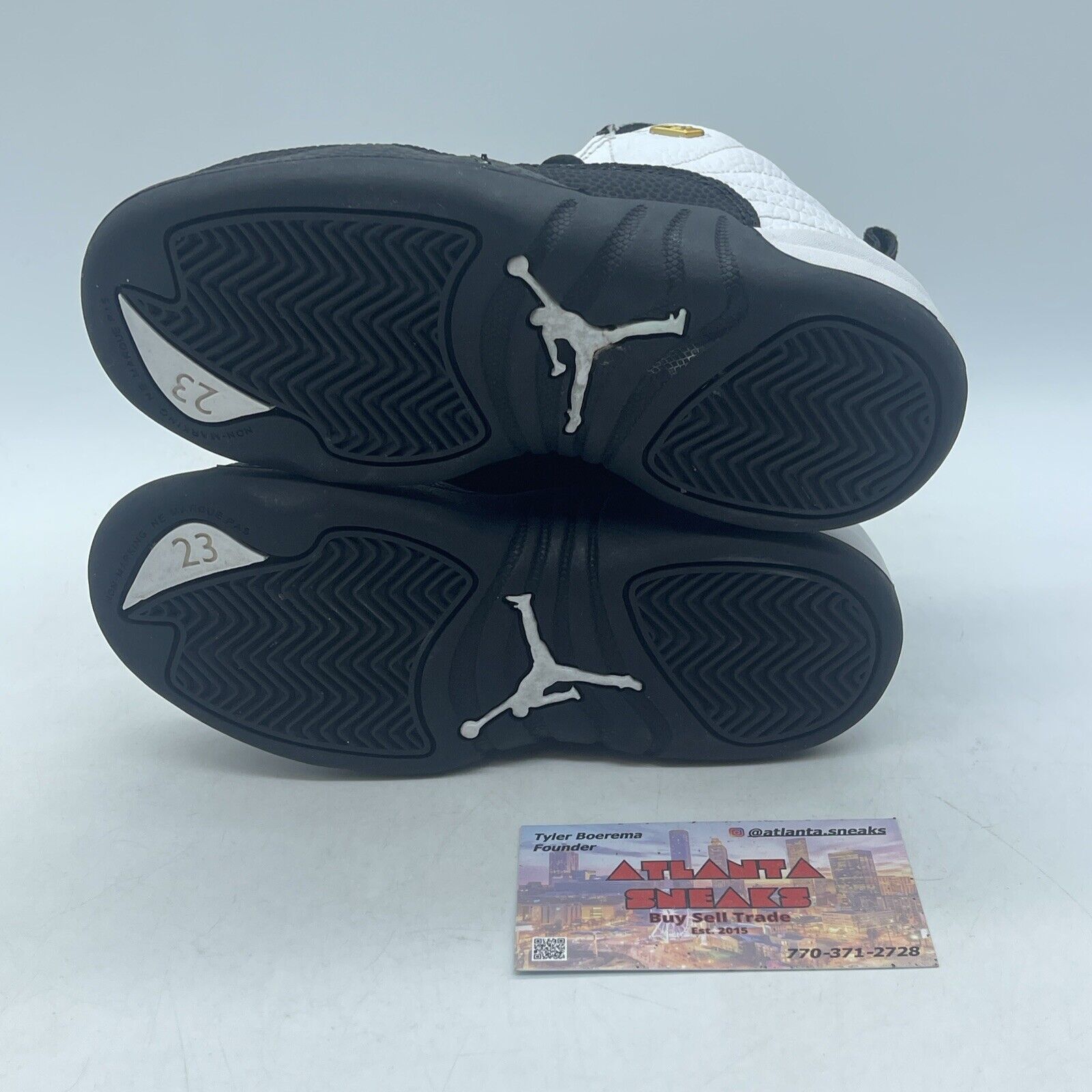 Size 11 (PS) - Jordan 12 Retro Mid Royalty Black White Leather (151186-170)