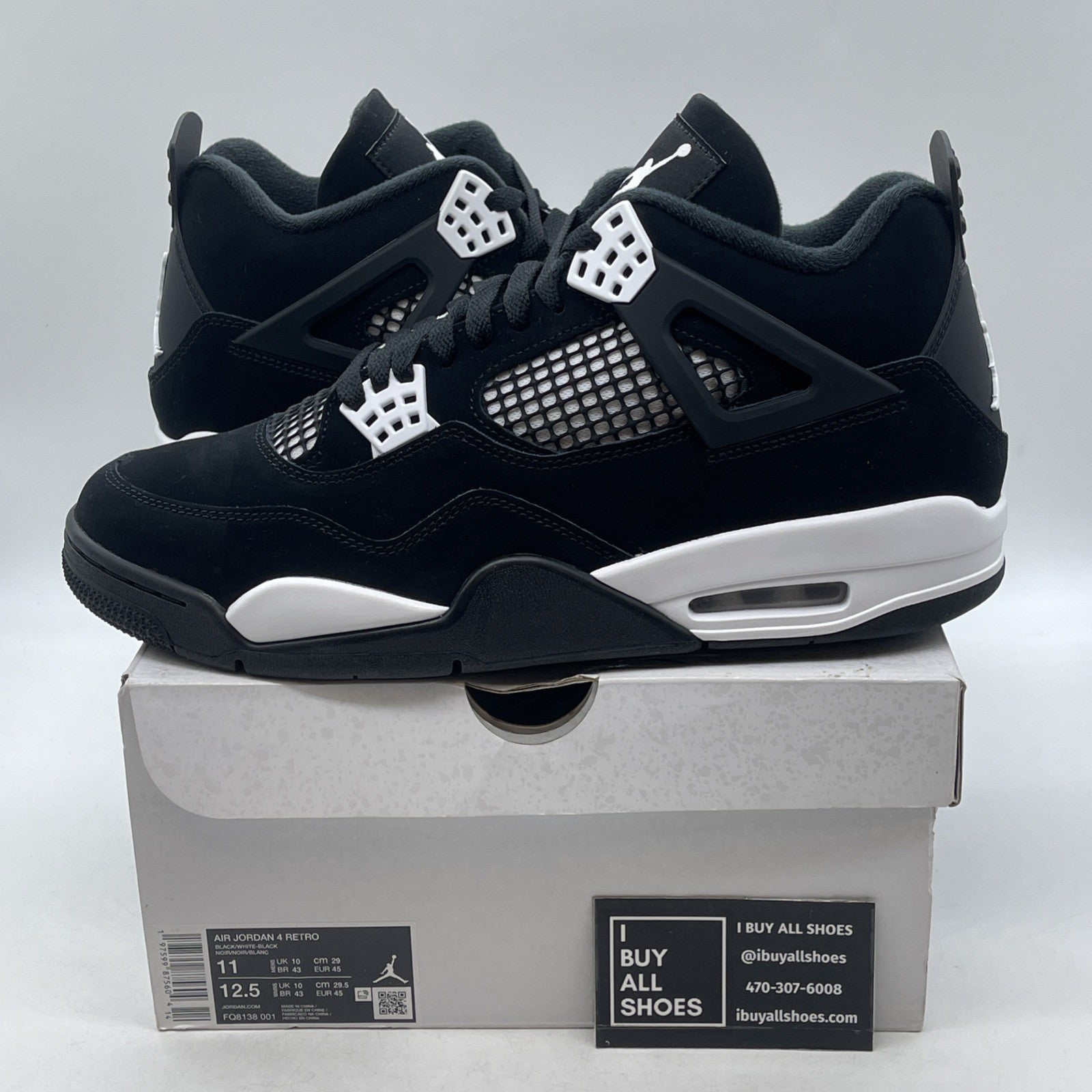 Size 11 - Air Jordan 4 Retro White Thunder (FQ8138-001)