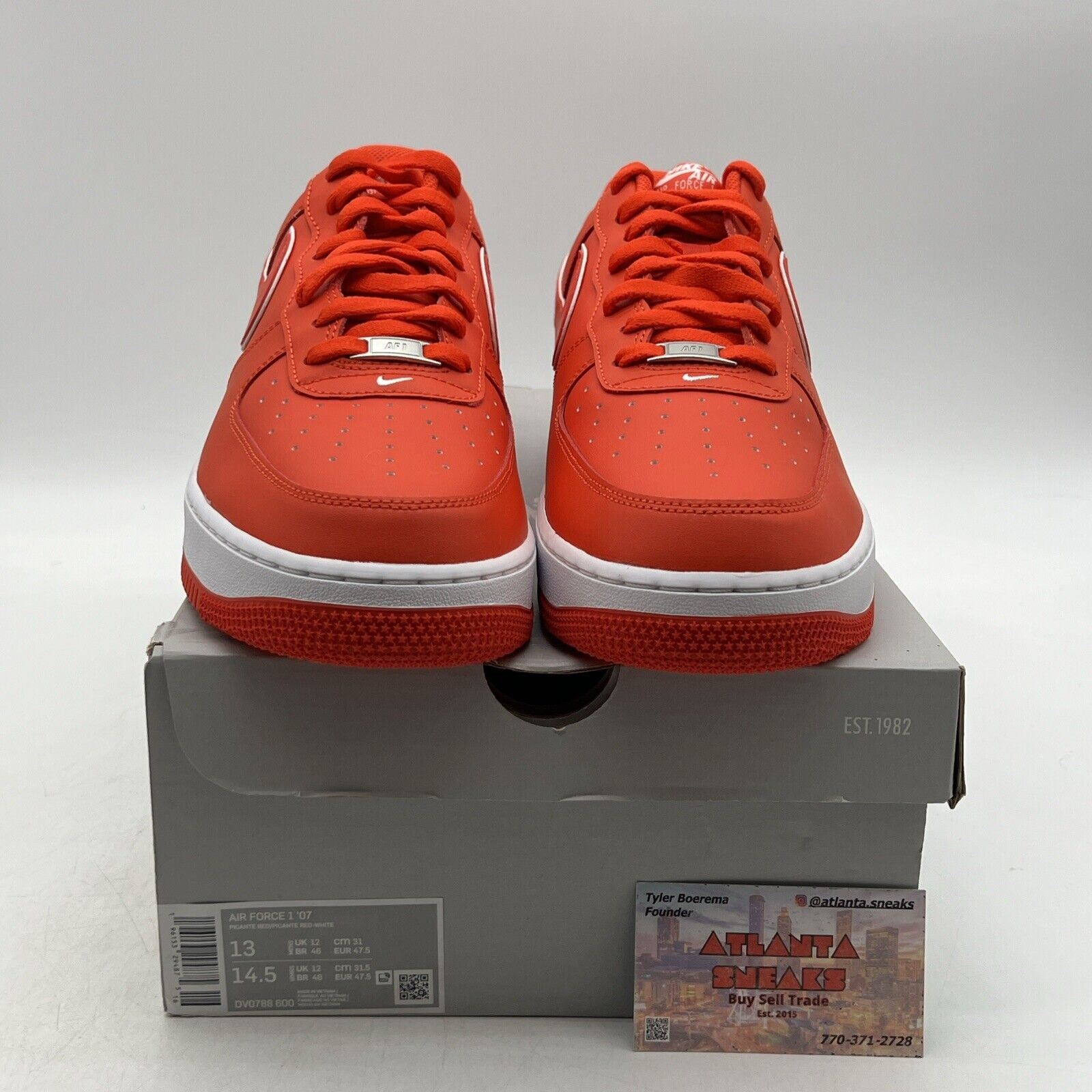 Size 13 - Nike Air Force 1 '07 Picante Red White Leather (DV0788-600)