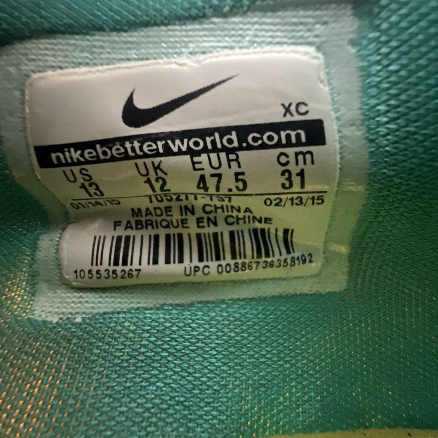 Size 13 - Nike Kyrie 1 Letterman White Aqua Yellow (705277-737)