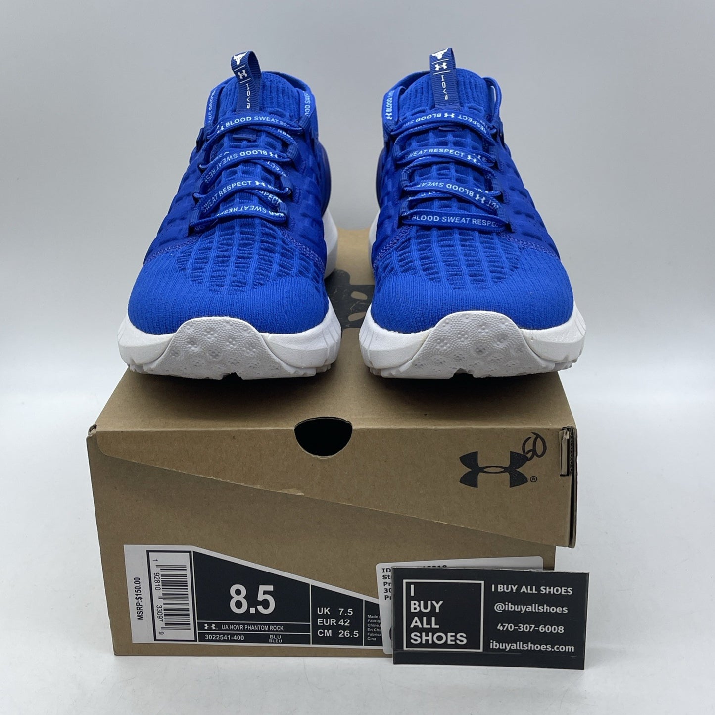 Size 8.5 - Under Armour Project Rock x HOVR Phantom Royal (3022541-400)