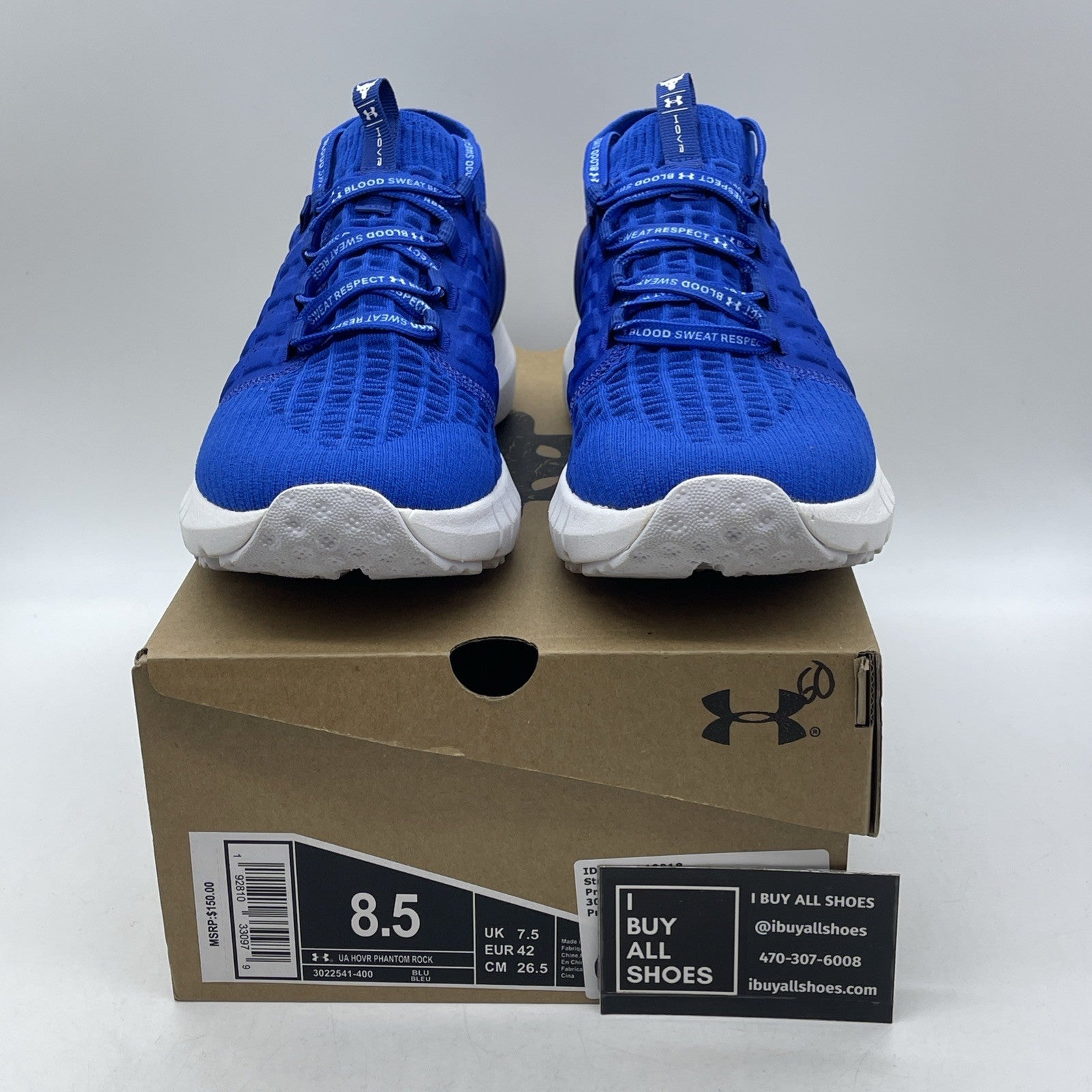Size 8.5 - Under Armour Project Rock x HOVR Phantom Royal (3022541-400)