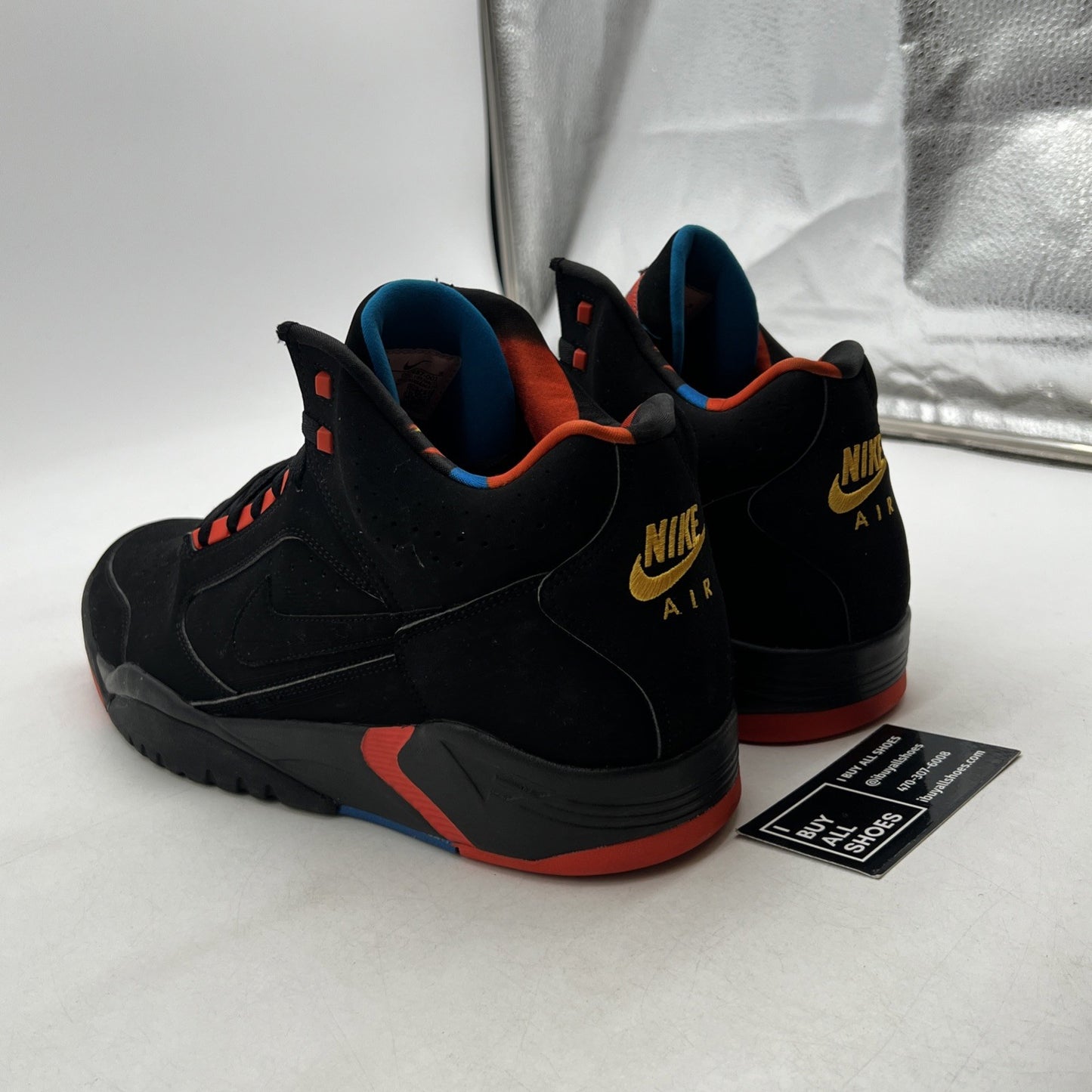 Size 13 - Nike Air Flight Lite Mid Black Team Orange (DQ7687-001)