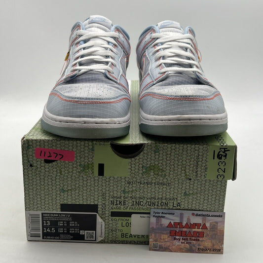 Size 13 - Nike Dunk Low x Union LA Passport Pack - Argon (DJ9649-400)