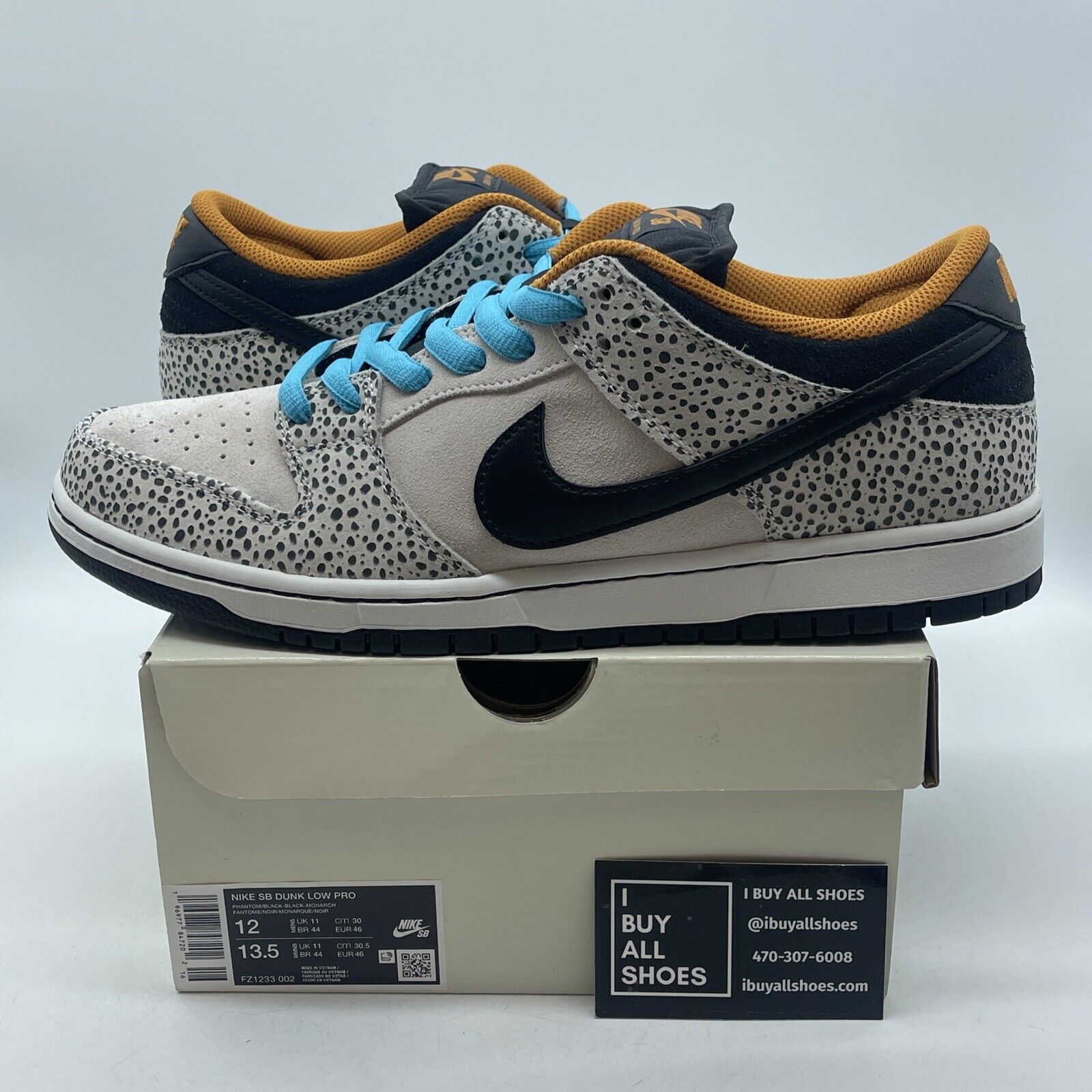 Size 12 - Nike Dunk Pro SB Low Electric Pack Black Suede Leather (FZ1233-002)