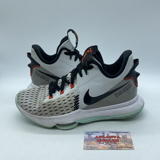 Size 8 - Nike LeBron Witness 5 Pure Platinum Light Dew Suede Leather (CQ9380-006