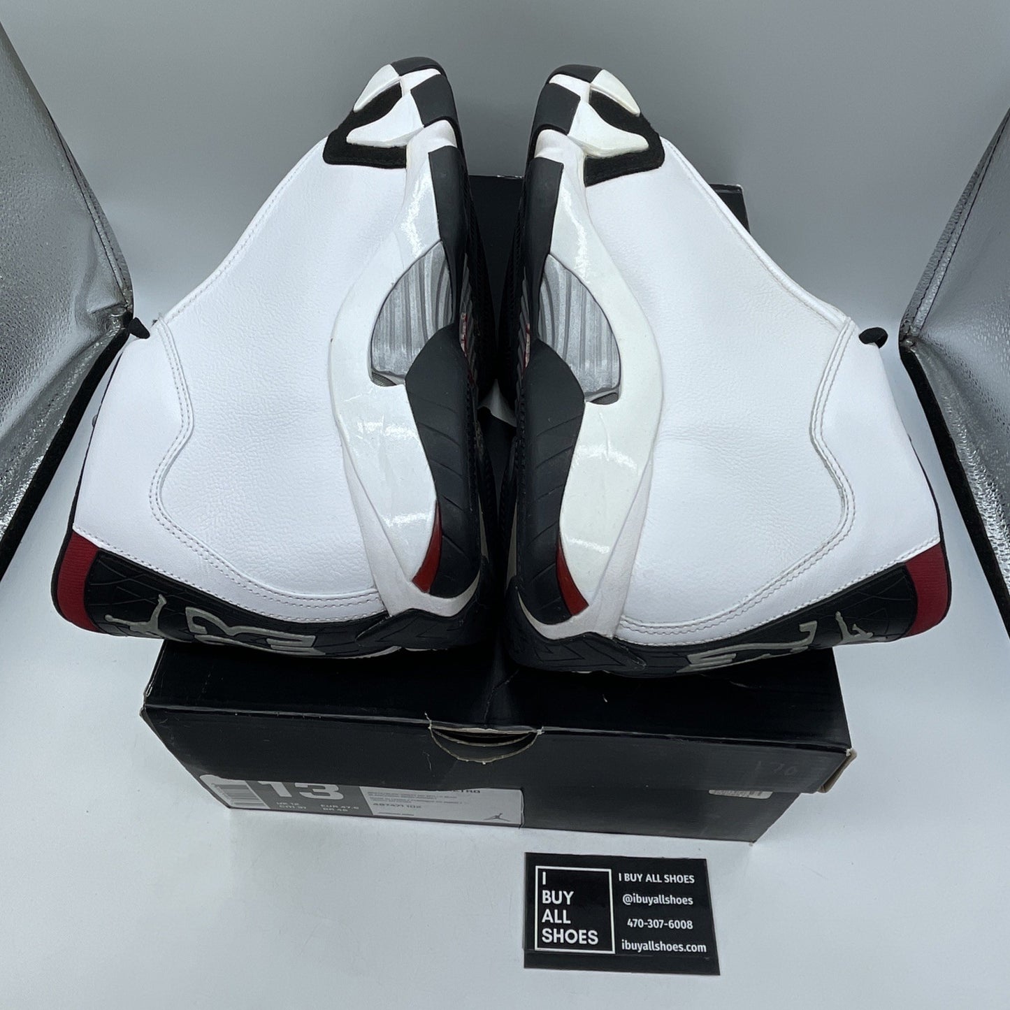 Size 13 - Air Jordan 14 Retro 2014 Black Toe (487471-102)