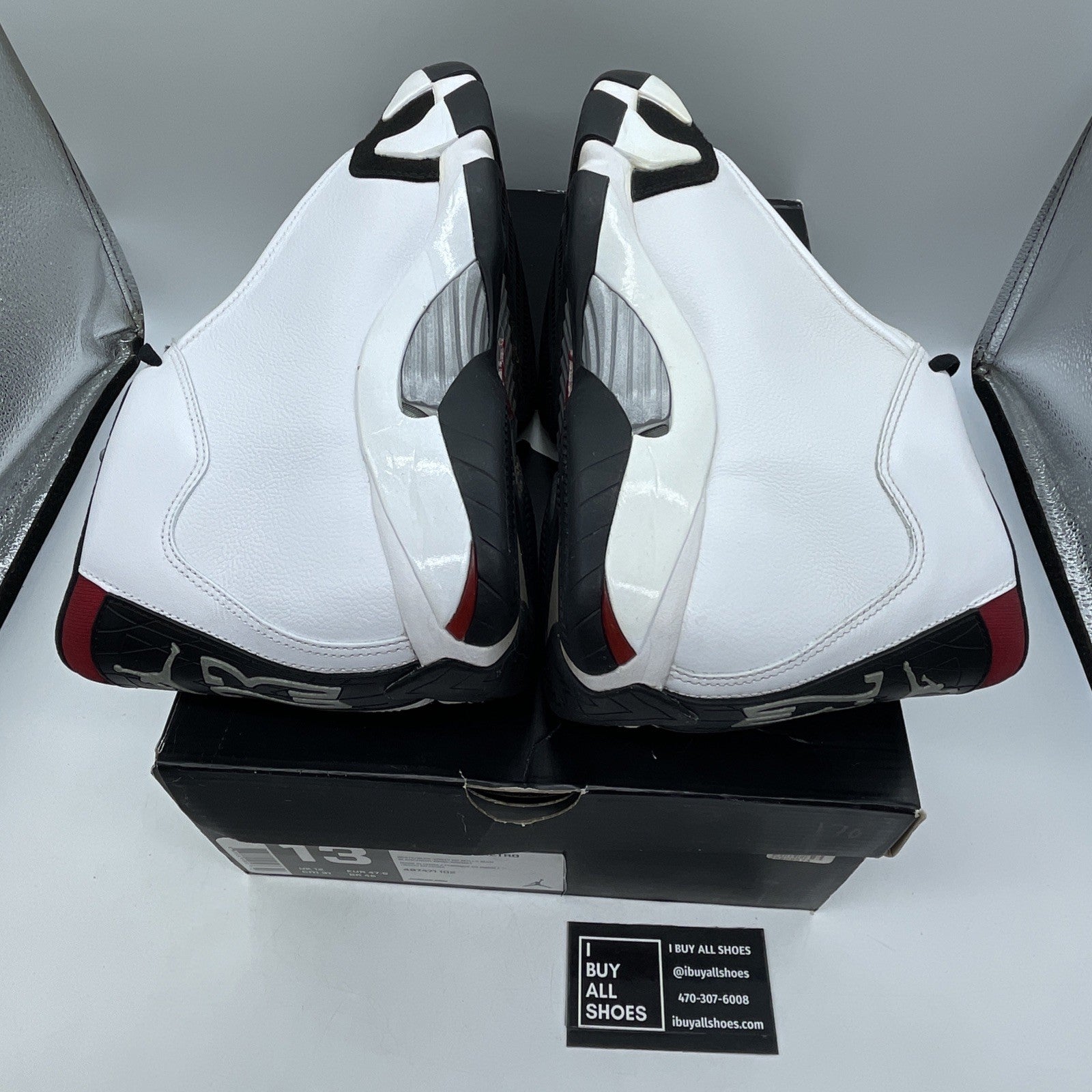 Size 13 - Air Jordan 14 Retro 2014 Black Toe (487471-102)