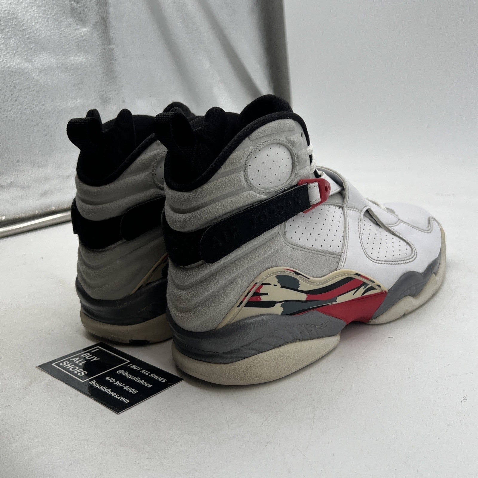 Size 9.5 - Air Jordan 8 Retro White 2013 (305381-103)