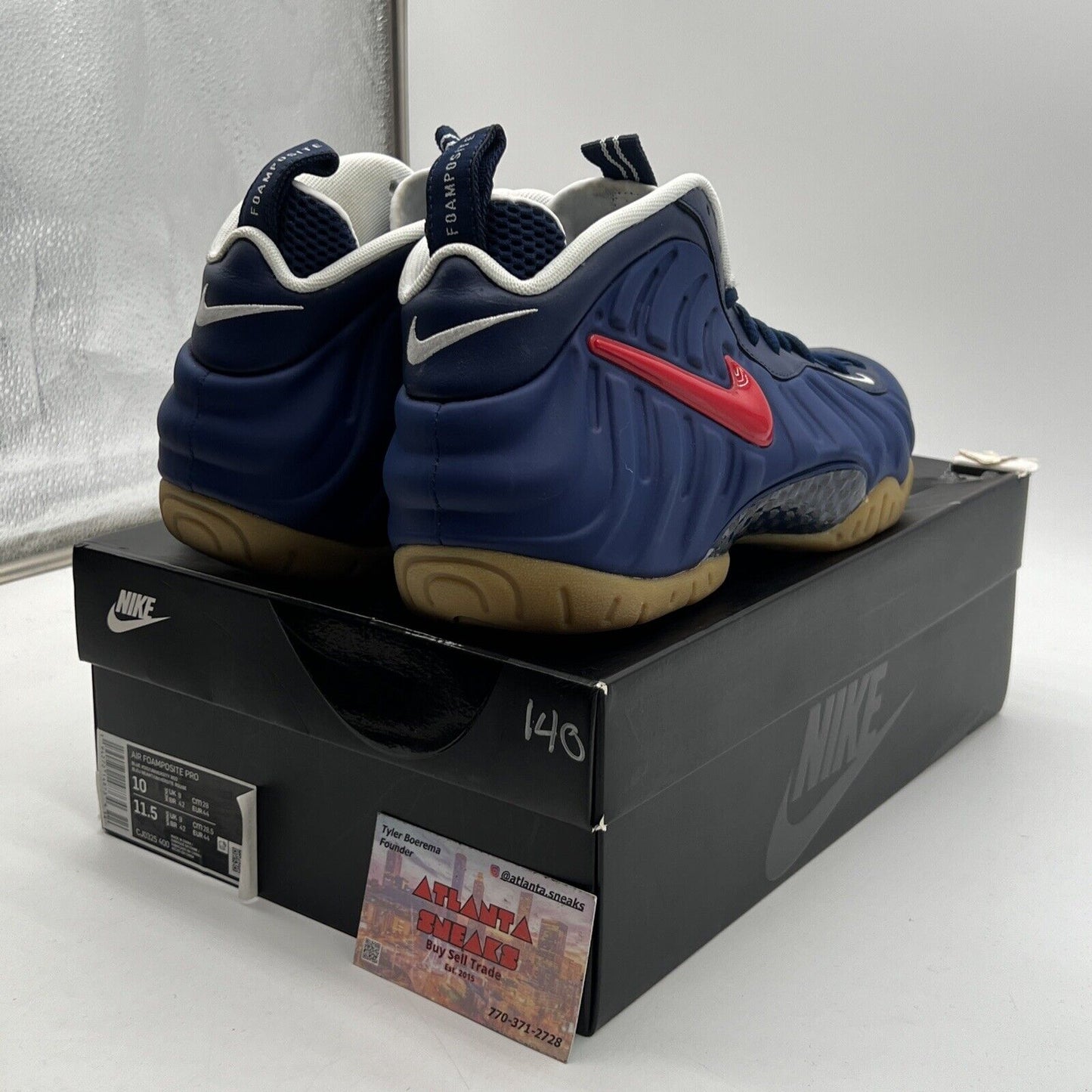 Size 10 - Nike Air Foamposite Pro USA White Navy Red Gum (CJ0325-400)
