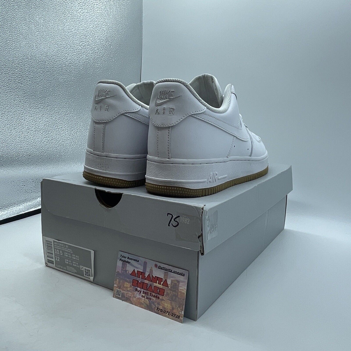 Size 10.5 - Nike Air Force 1 Low White Gum Brown Leather (DJ2739-100)