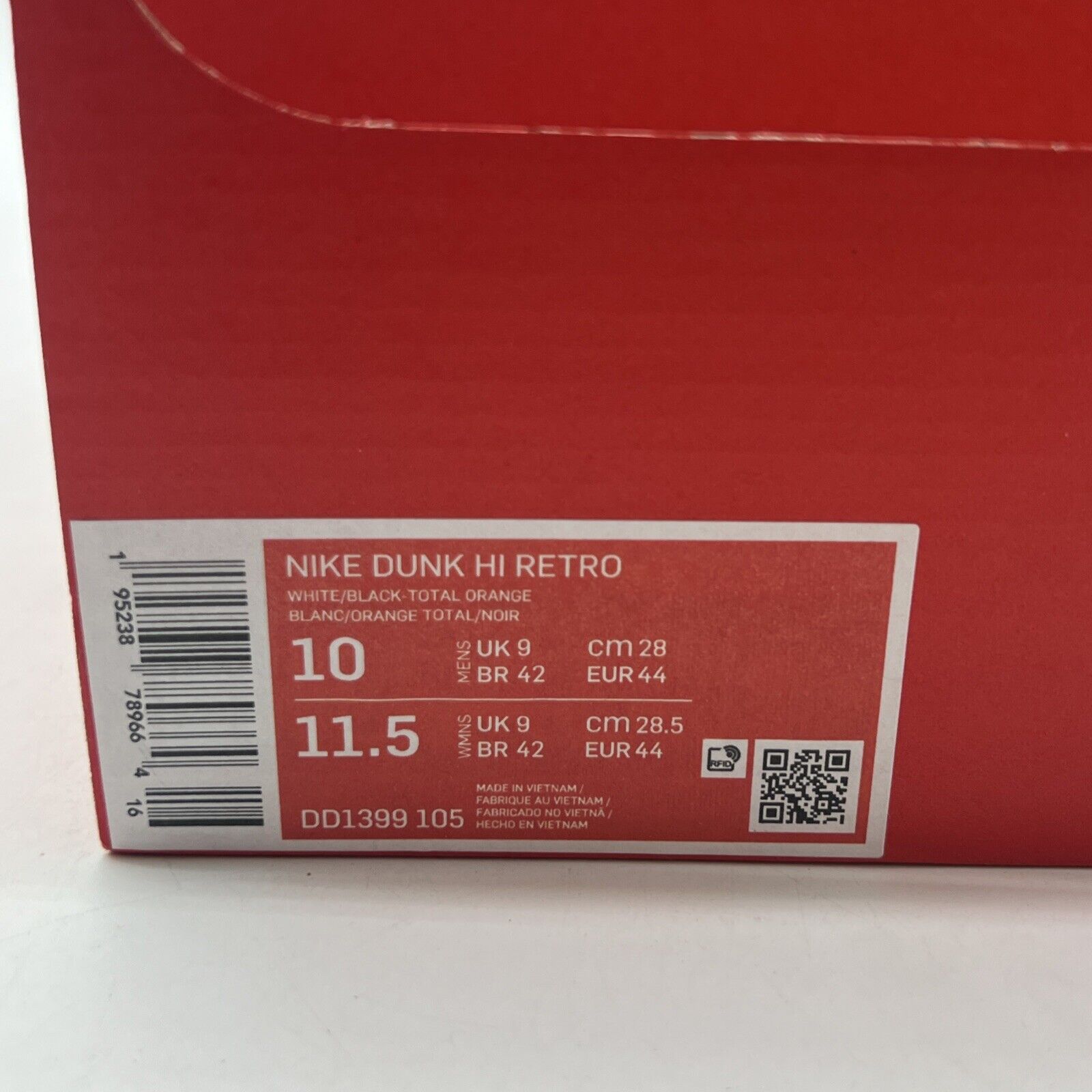 Size 10 - Nike Dunk High Black White (DD1399-105)