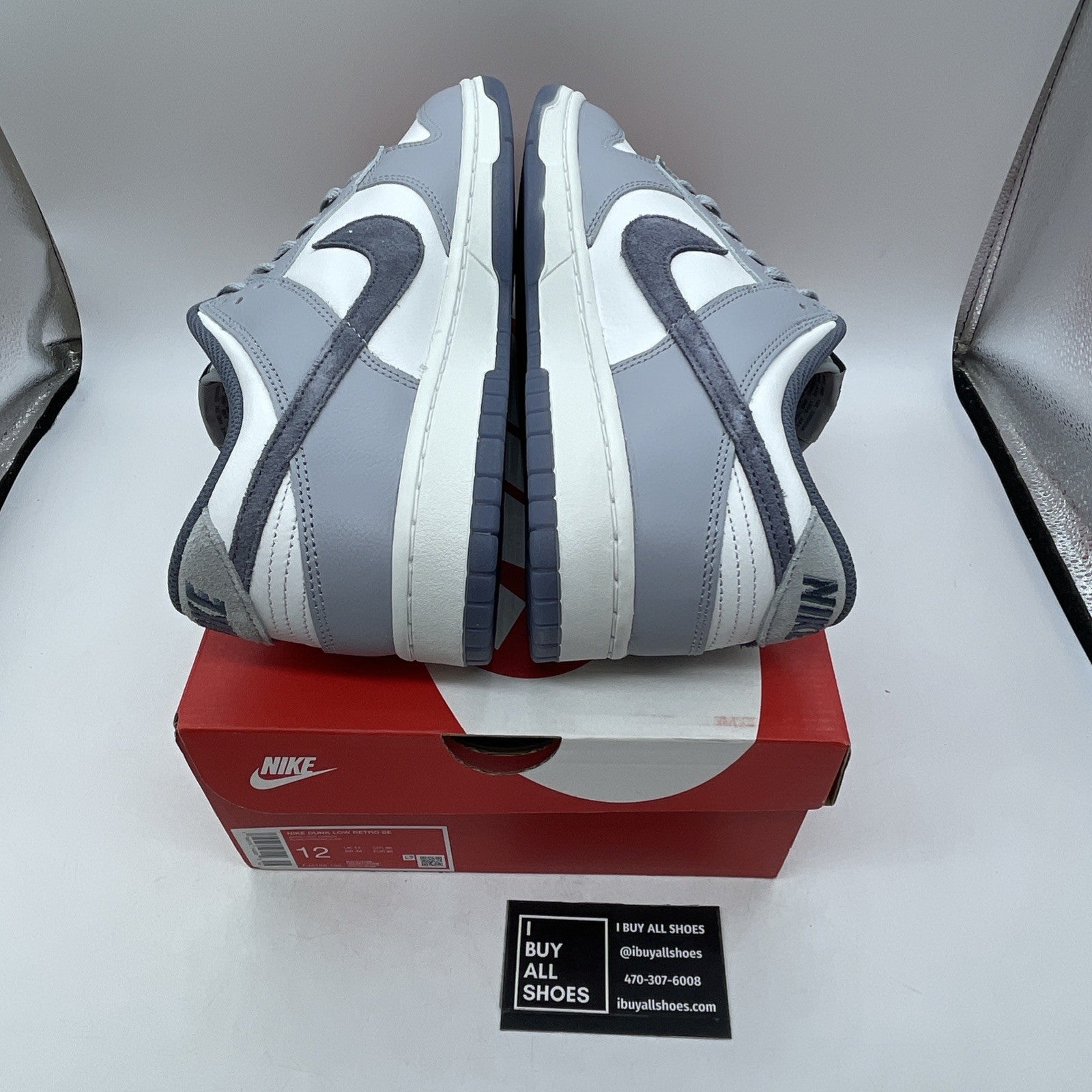 Size 12 - Dunk Low Light Carbon Grey White Leather (FJ4188-100)