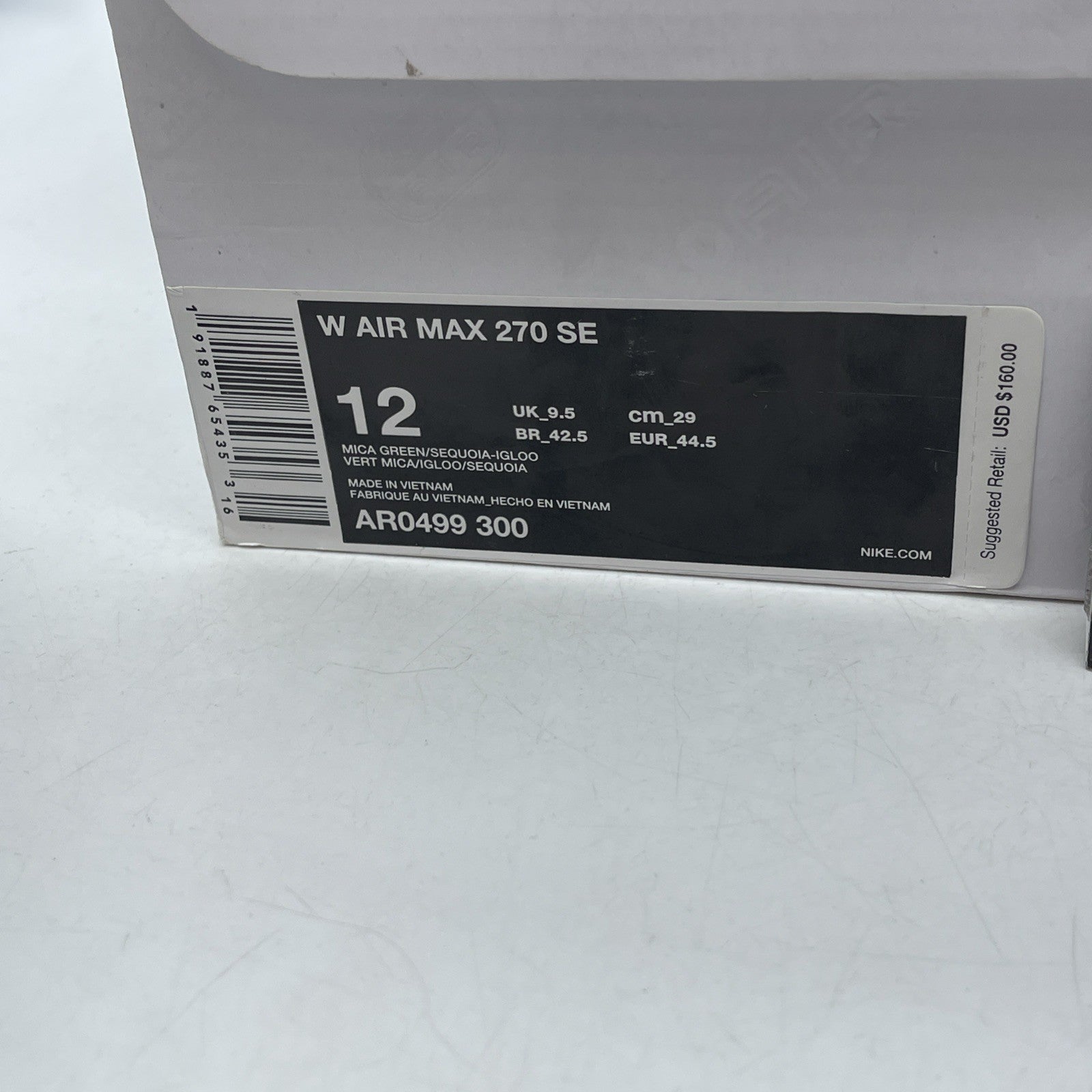 Size 12 - Nike Air Max 270 SE Sneakers Mica Sequoia (AR0499-300)