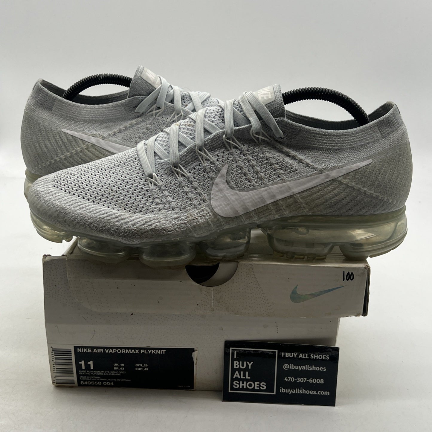 Size 11 - Nike Air VaporMax Pure Platinum (849558-004)