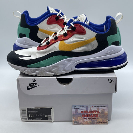 Size 10 - Nike Air Max 270 React Bauhaus Black Red Yellow Suede (AO4971-002)