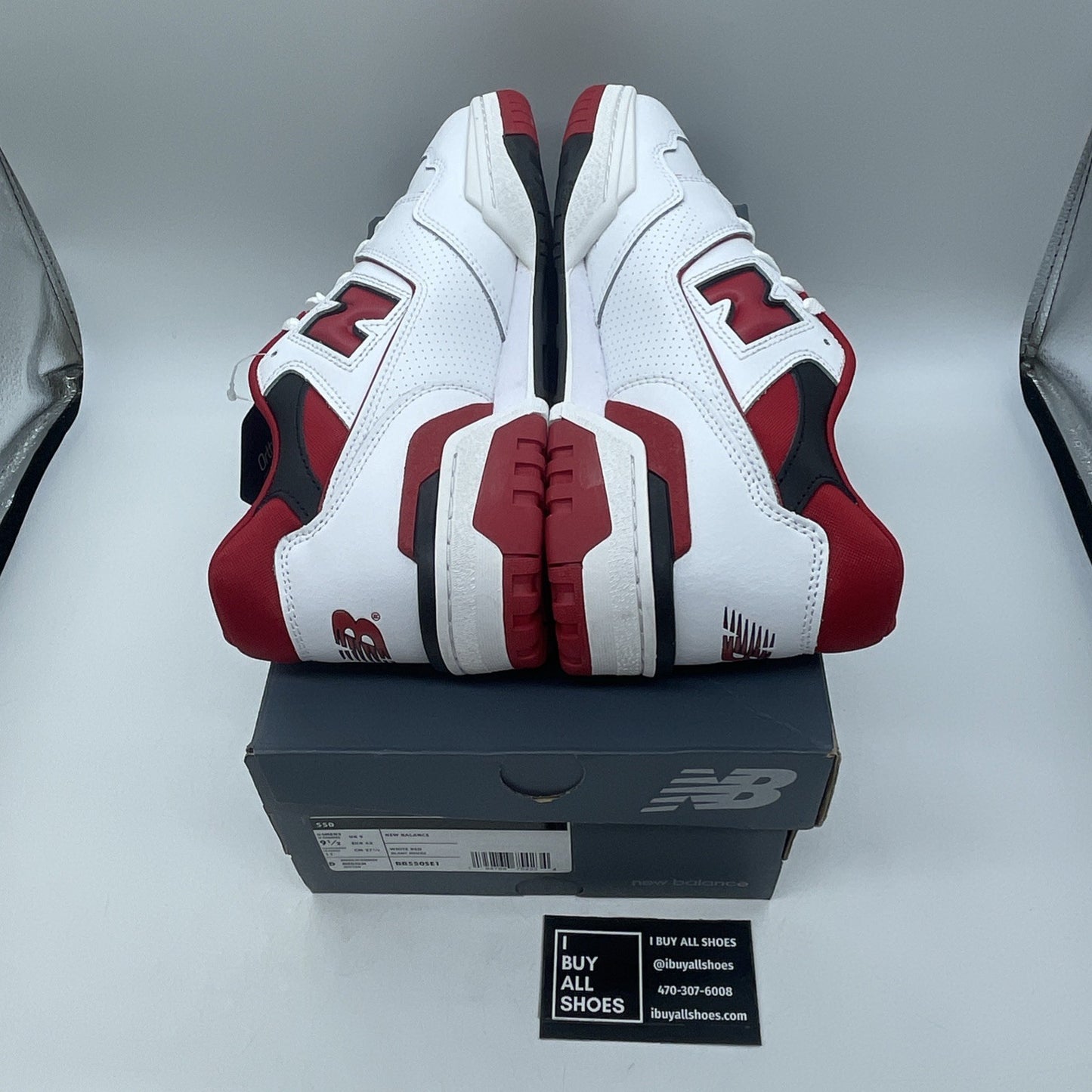 Size 9.5 - New Balance 550 White Team Red White Leather (BB550SE1)