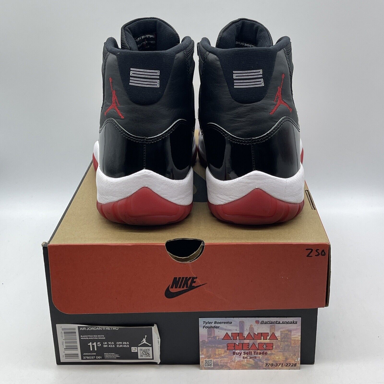 Size 11 - Jordan 11 Retro High Bred Red White Leather Suede (378037-061)