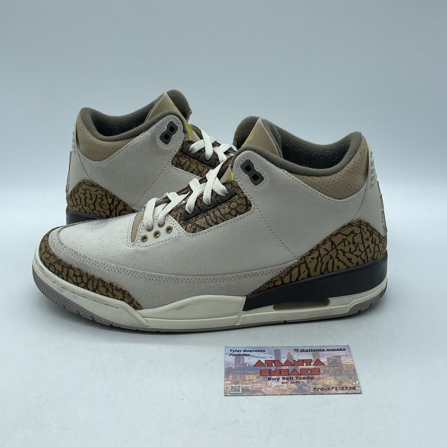 Size 8.5 - Jordan 3 Retro Low Palomino Brown Suede White Leather (CT8532-102)