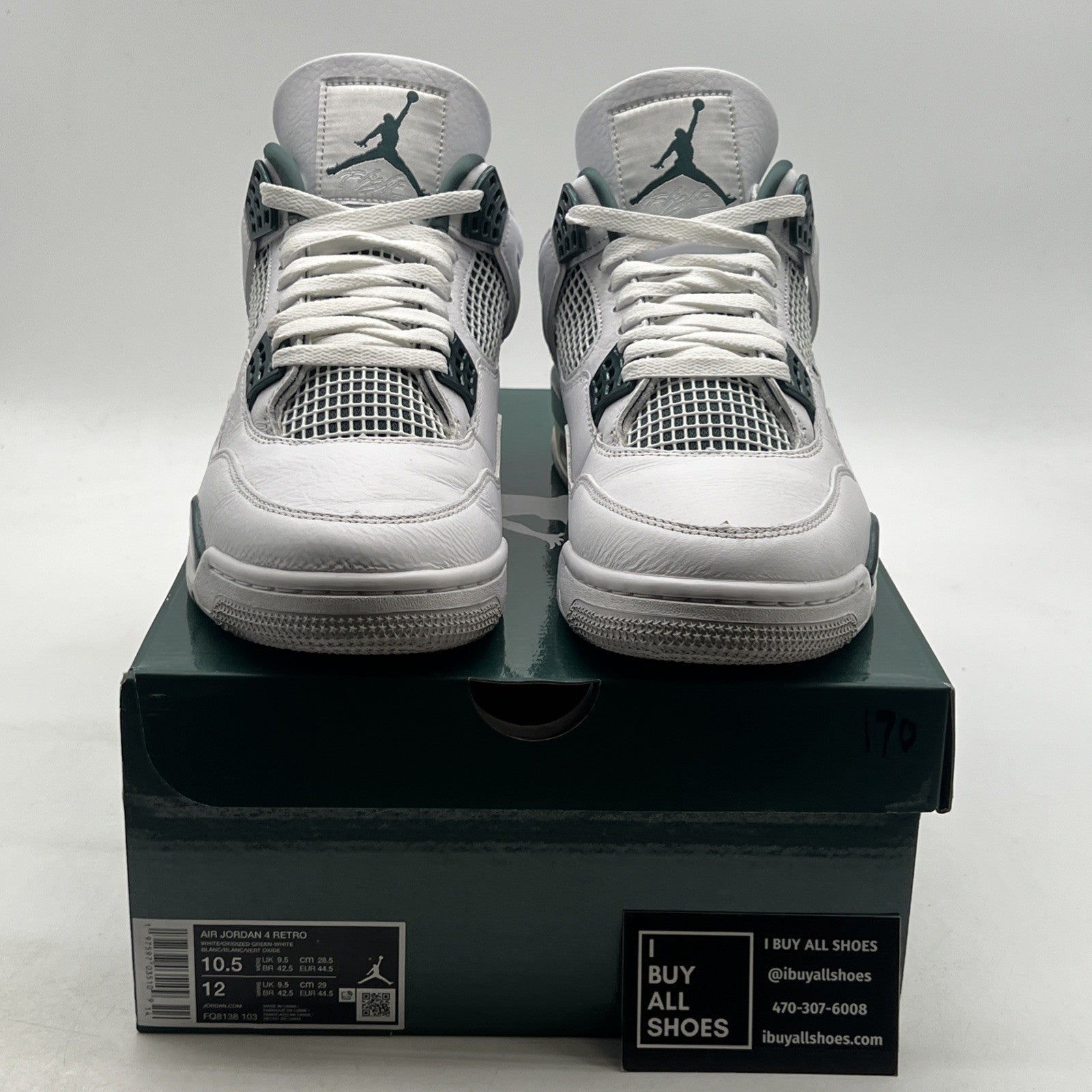 Size 10.5 - Air Jordan 4 Retro Oxidized Green (FQ8138-103)