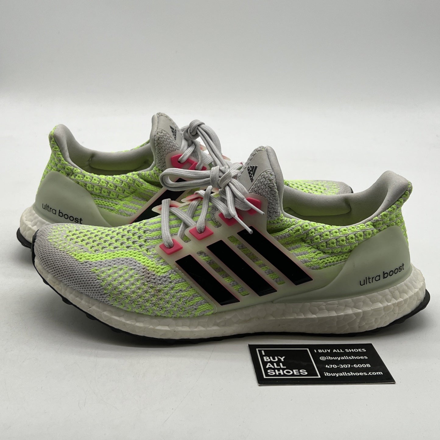 Size 9.5 - adidas UltraBoost 5.0 DNA Dash Grey Signal Green (G58755)