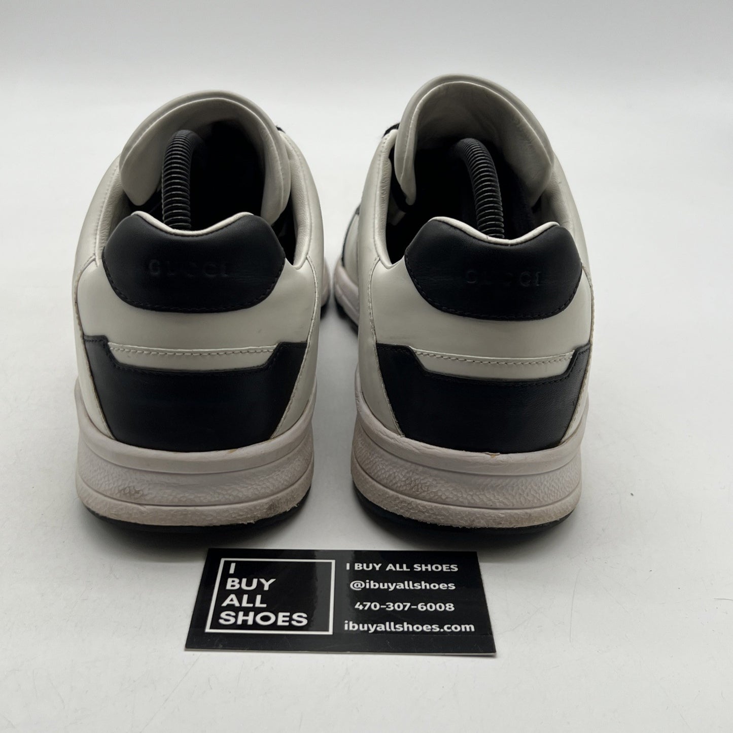 Size 8G - Gucci Leather Low Top Black (426184-AYO10-1063)