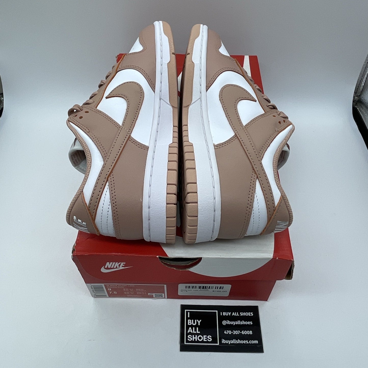Size 9W - Nike Dunk Low Rose Whisper White Pink Leather (DD1503-118)