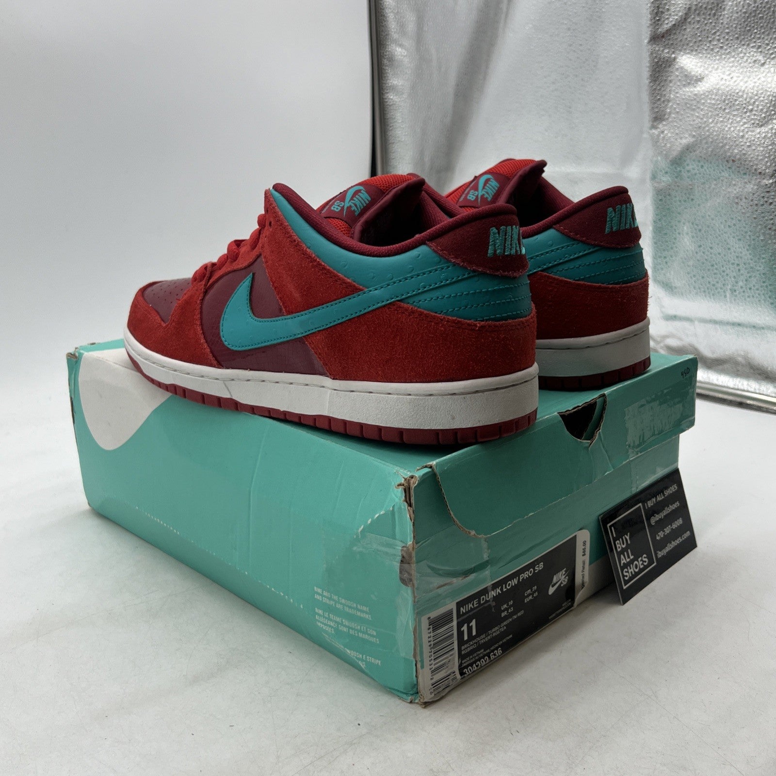 Size 11 - Nike Dunk Pro SB Low Brickhouse Turbo Green (304292-636)