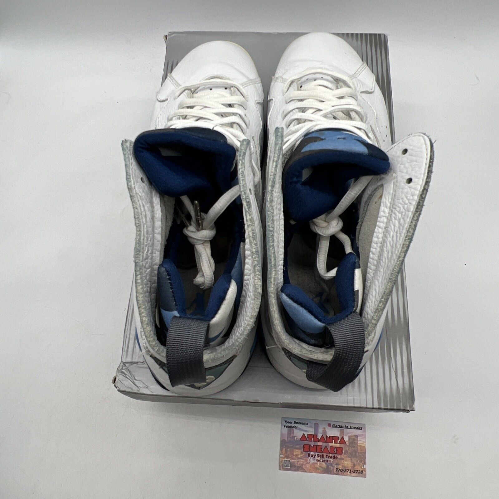 Size 13 - Air Jordan 7 Retro 2002 French Blue White Leather (304775-141)