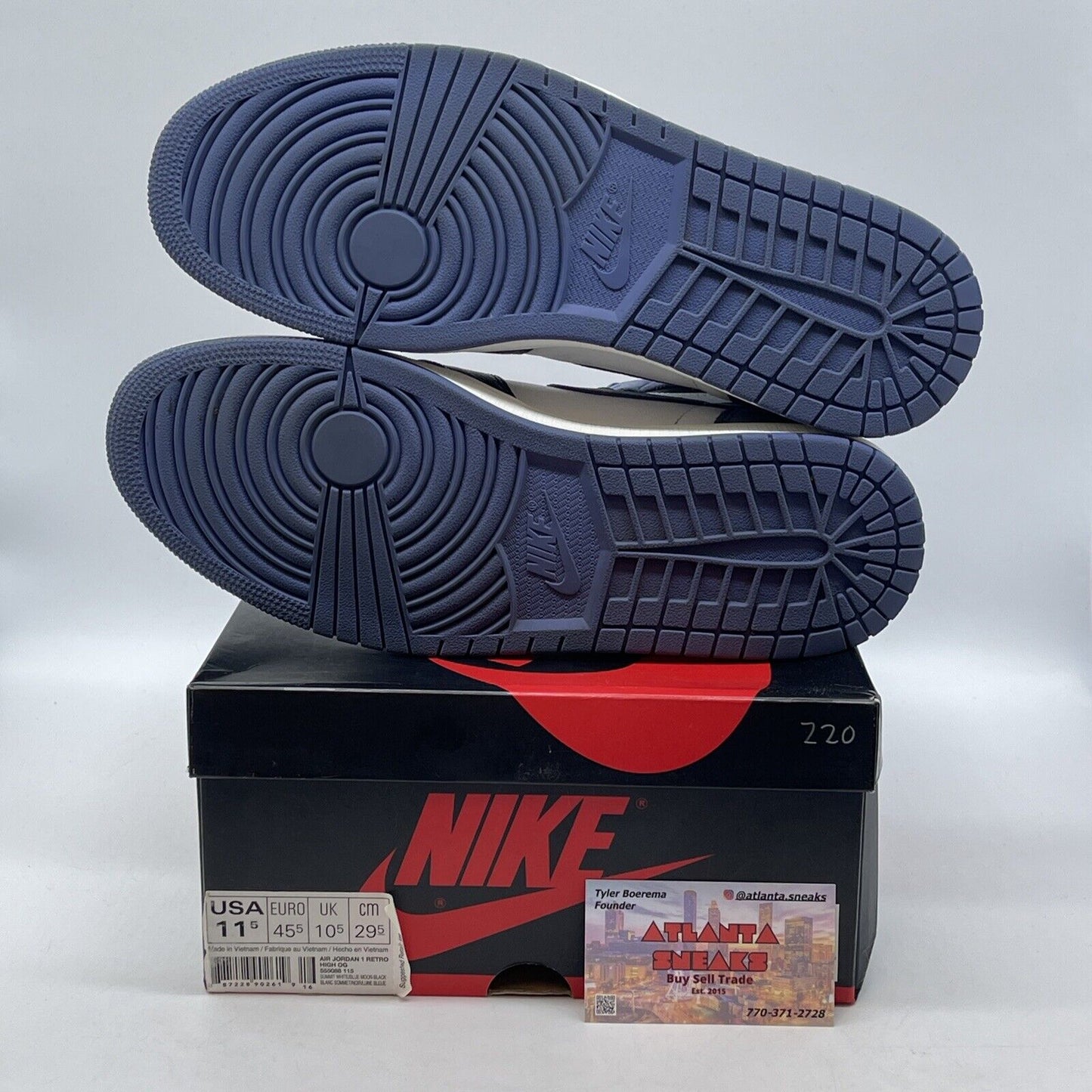Size 11.5 - Air Jordan 1 High Best Hand in the Game - Blue Moon (555088-115)
