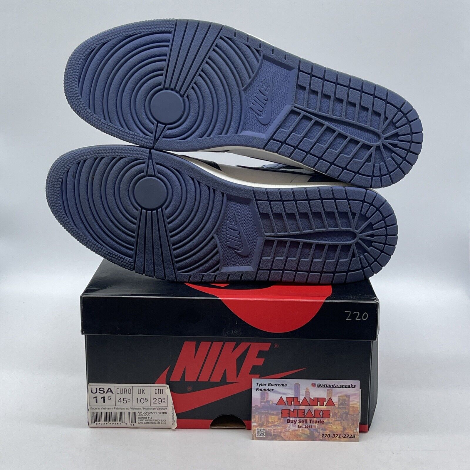 Size 11.5 - Air Jordan 1 High Best Hand in the Game - Blue Moon (555088-115)