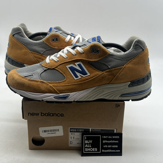 Size 11 - New Balance 991 Made In England "Yellow Blue" Yellow Blue (M9911YBG)