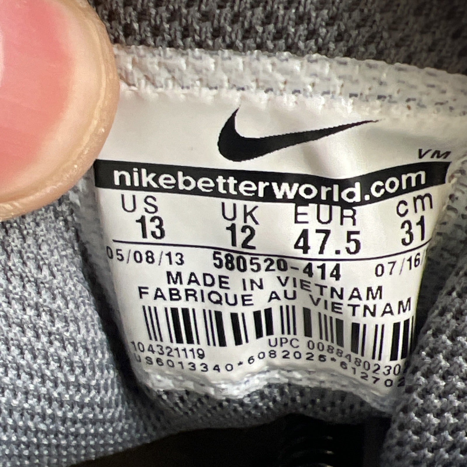 Size 13 - NIKE AIR MAX IVO Ocean Fog Blue Sneaker Mens (580520-414)
