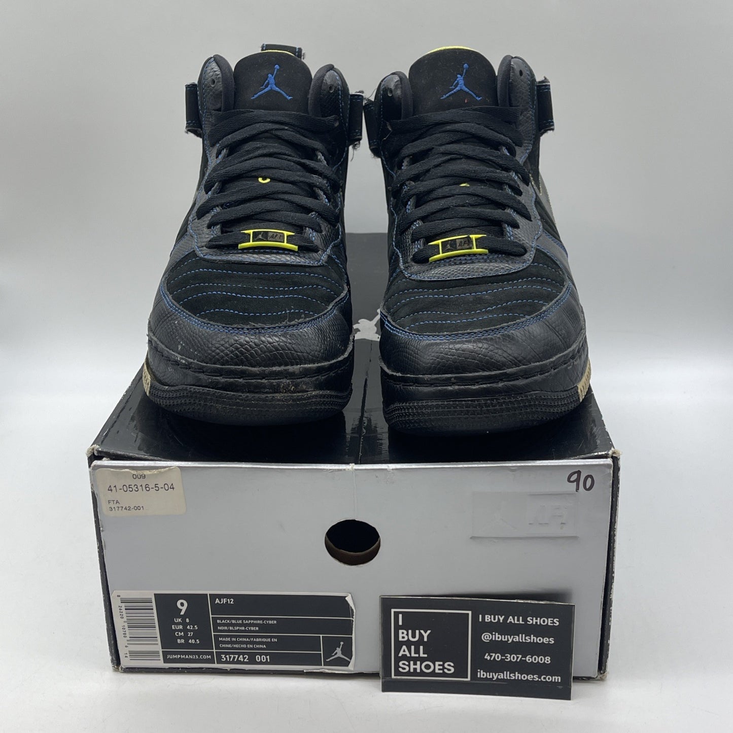 Size 9 - Air Jordan Fusion 12 Blue Sapphire (317742-001)
