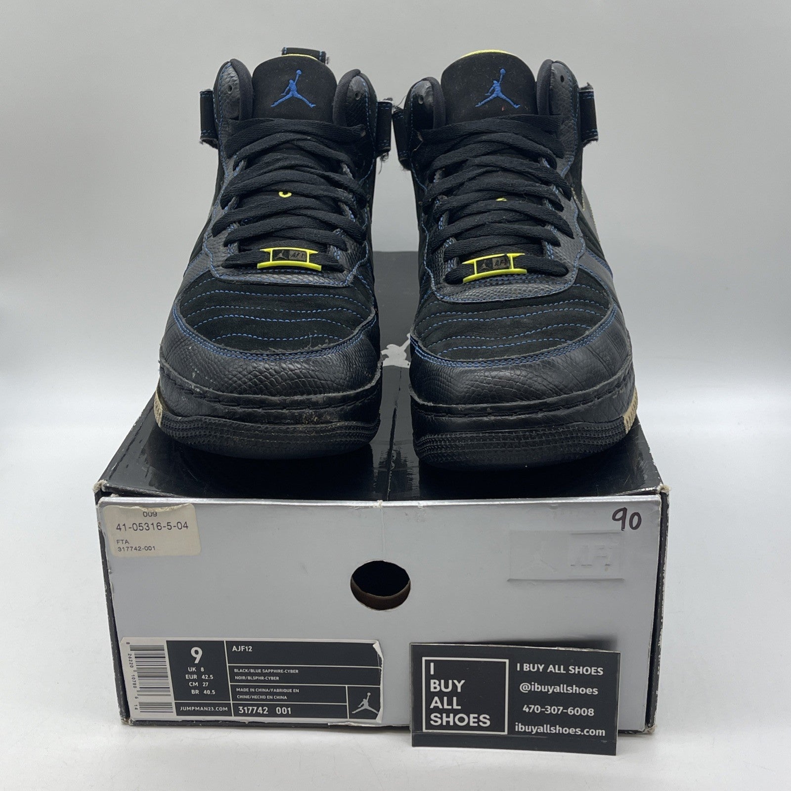 Size 9 - Air Jordan Fusion 12 Blue Sapphire (317742-001)