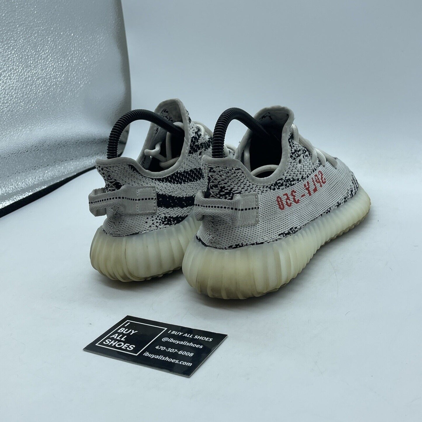 Size 4.5 - adidas Yeezy Boost 350 V2 Low Zebra White Black Suede (CP9654)