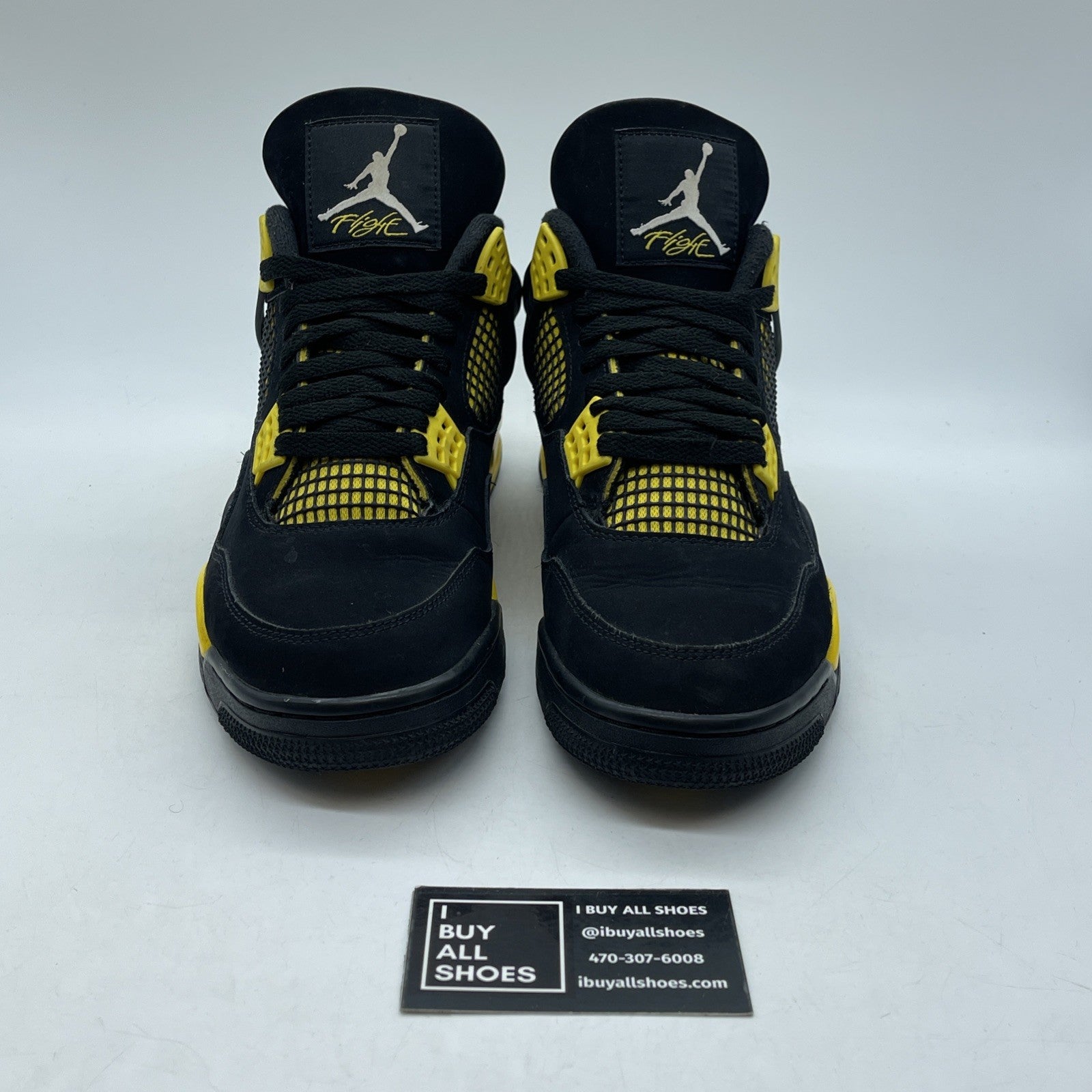 Size 9.5 - Jordan 4 Retro Mid Thunder Yellow Black Suede (DH6927-017)