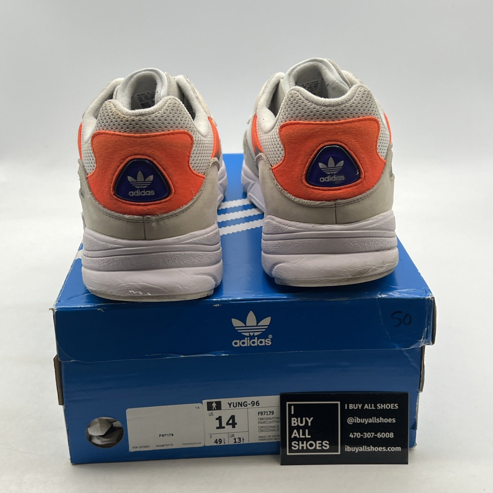 Size 14 - adidas Yung-96 Orange (F97179)