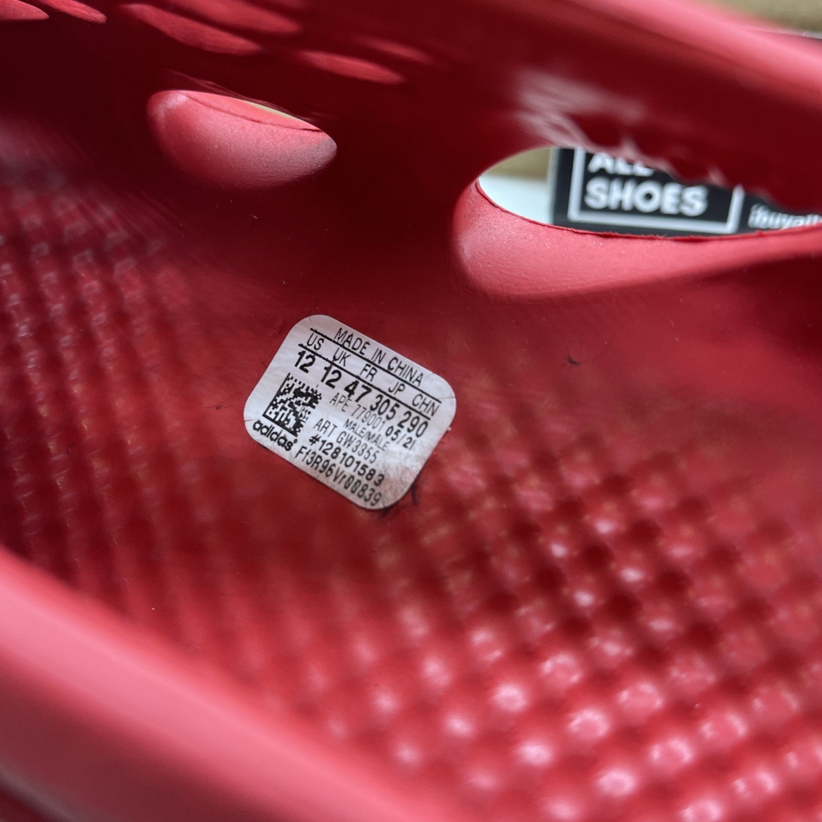 Size 12 - adidas Yeezy Foam Runner Vermillion (GW3355)