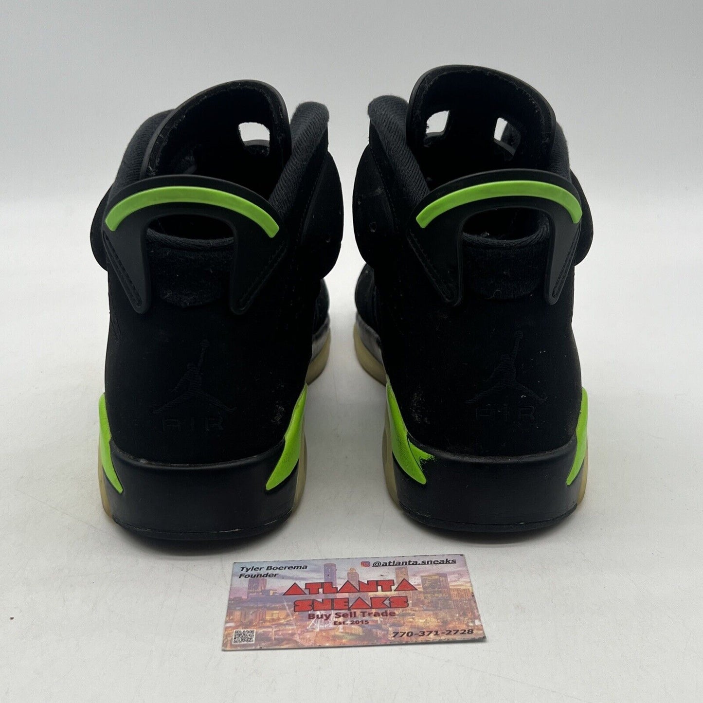 Size 8.5 - Jordan 6 Retro Electric Green 2021 Black Suede (CT8529-003)