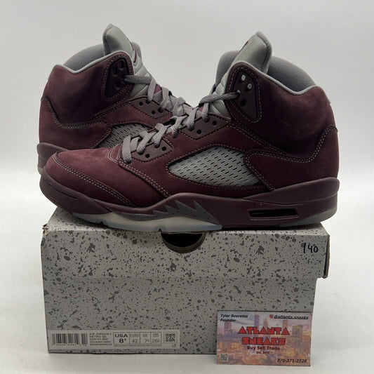 Size 8.5 - Air Jordan 5 Retro SE 2023 Burgundy Grey Suede (DZ4131-600)